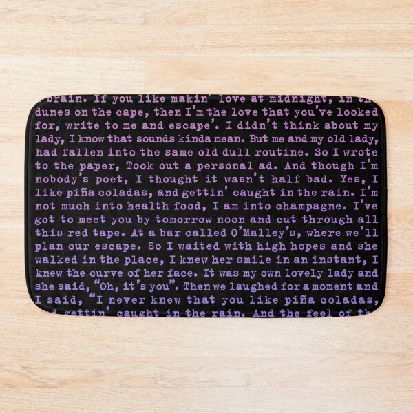 Item preview, Escape (The Pinã Colada Song) - Rupert Holmes - Lyrics v.2 designed and sold by x1brett.