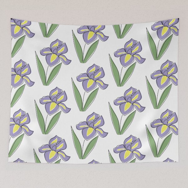Item preview, Iris One Line Drawing designed and sold by c-vector-studio.