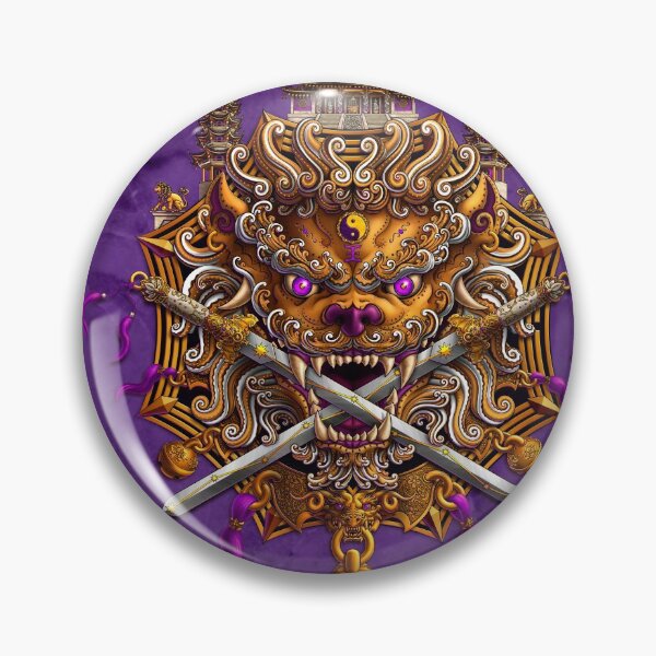 Item preview, Chinese Lion from Taiwan - Purple, White and Gold designed and sold by Abysm Internal.