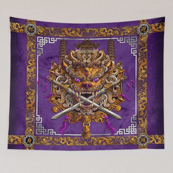 Item preview, Chinese Lion from Taiwan - Purple, White and Gold designed and sold by Abysm Internal.