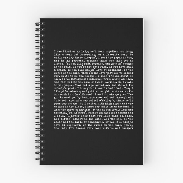 Item preview, Escape (The Pinã Colada Song) - Rupert Holmes - Lyrics v.6 designed and sold by x1brett.
