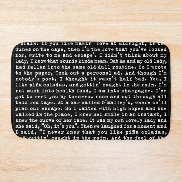 Item preview, Escape (The Pinã Colada Song) - Rupert Holmes - Lyrics v.6 designed and sold by x1brett.