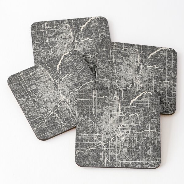 Item preview, Flint map Michigan Ink lines designed and sold by InkMaps.