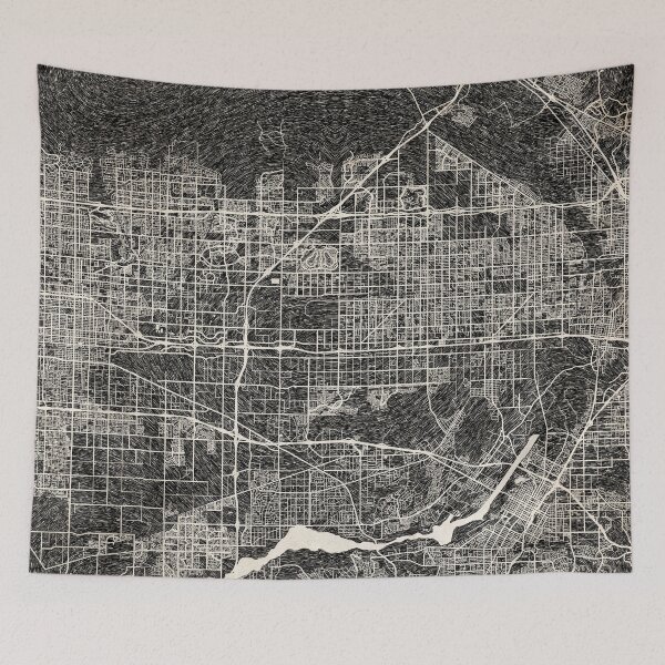 Artikelvorschau, Fontana map California Ink lines entworfen und verkauft von InkMaps.