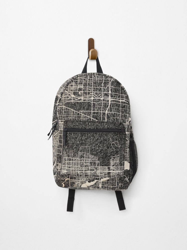 Thumbnail 1 von 3, Rucksack, Fontana map California Ink lines 2 designt und verkauft von InkMaps.