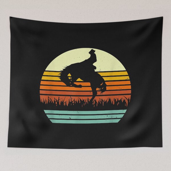 Item preview, Rodeo Bucking Bronco Horse Retro Style designed and sold by Vignette2323.