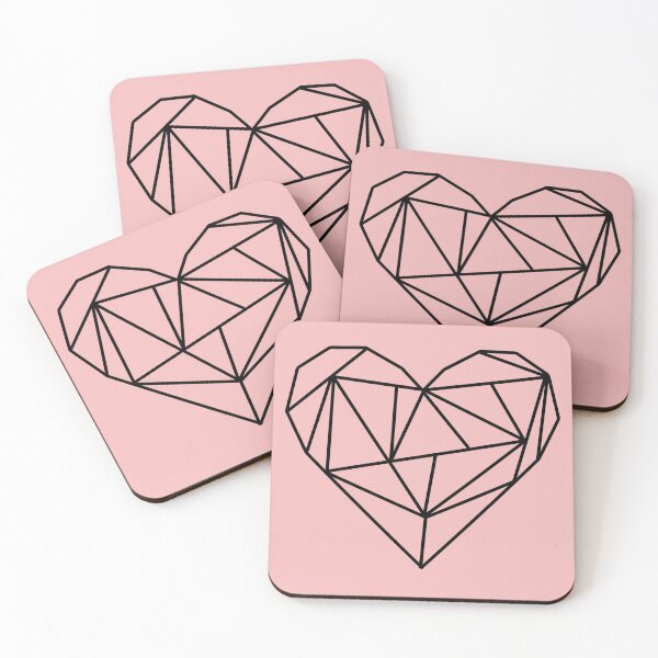 Item preview, Black geometric minimal heart designed and sold by PeachyLitchi.