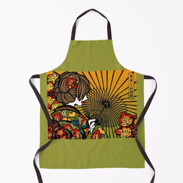 Item preview, Bangasa and Autumn Color - asian beauty, traditional Japanese umbrellas, leaf kimono girl designed and sold by SajuArtZen.