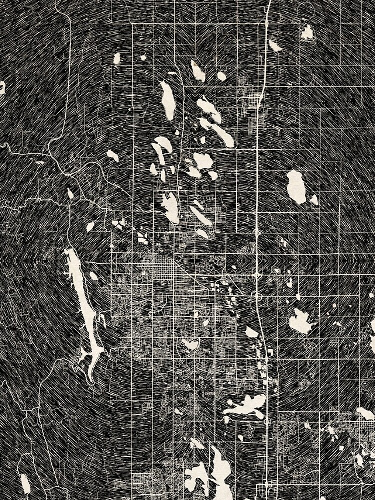 Aperçu 4 sur 4. Coque iPhone avec l'œuvre Fort Collins map Colorado Ink lines créée et vendue par InkMaps.