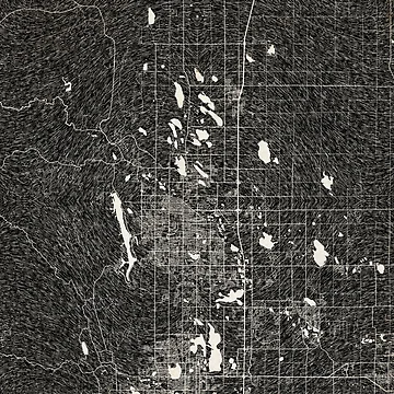 Artwork thumbnail, Fort Collins map Colorado Ink lines by InkMaps