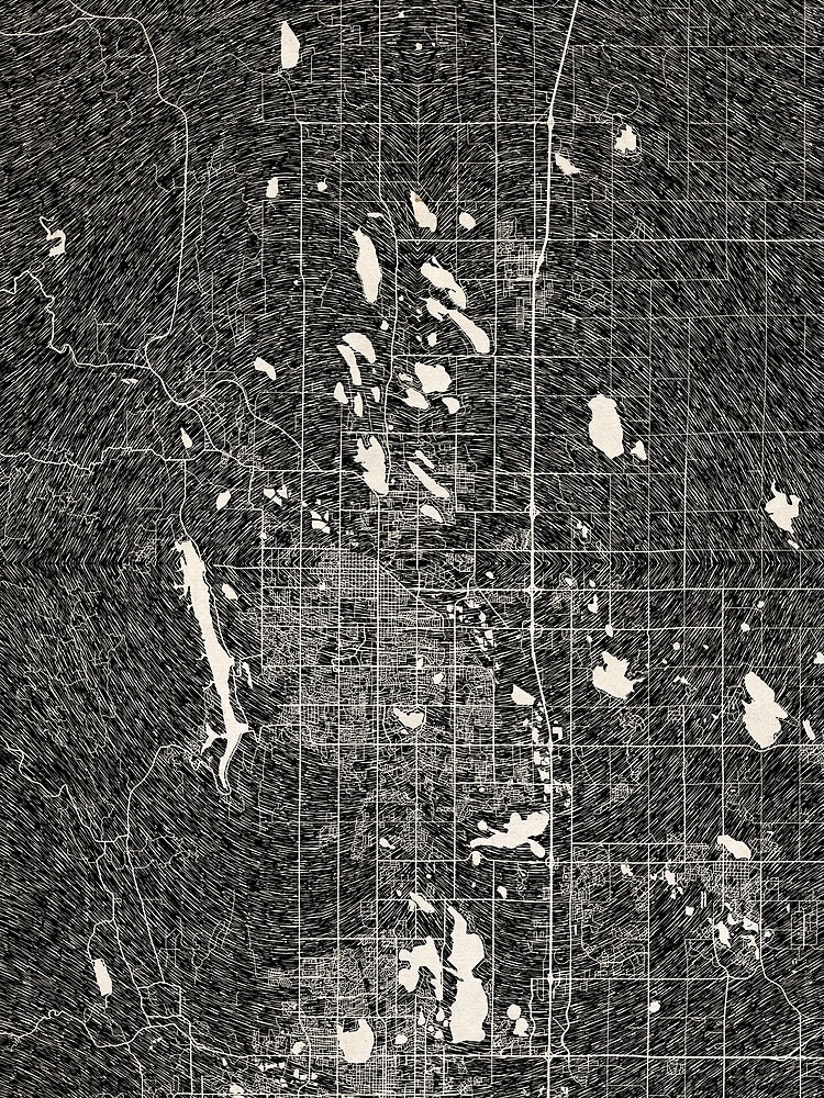 Thumbnail 3 of 3, Scarf, Fort Collins map Colorado Ink lines designed and sold by InkMaps.