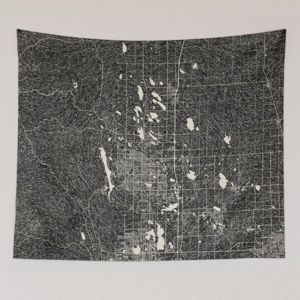 Item preview, Fort Collins map Colorado Ink lines designed and sold by InkMaps.