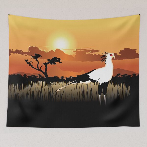 Item preview, Secretarybird in Africa designed and sold by Chan-Arts.
