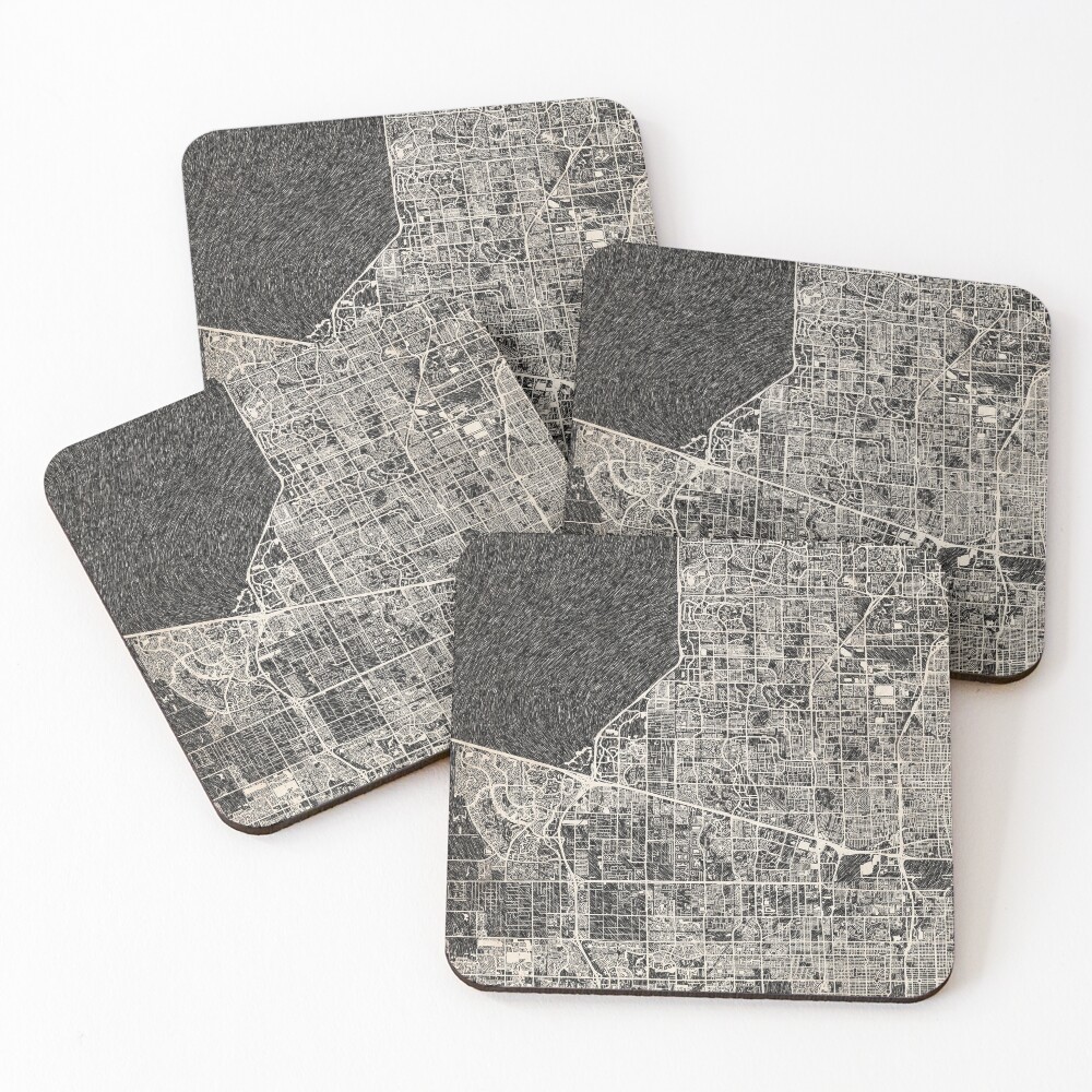 Aperçu de l'œuvre Dessous de verre (lot de 4) créée et vendue par InkMaps.
