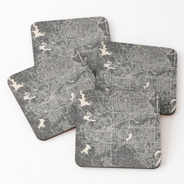 Item preview, Fort Worth map Texas Ink lines  designed and sold by InkMaps.