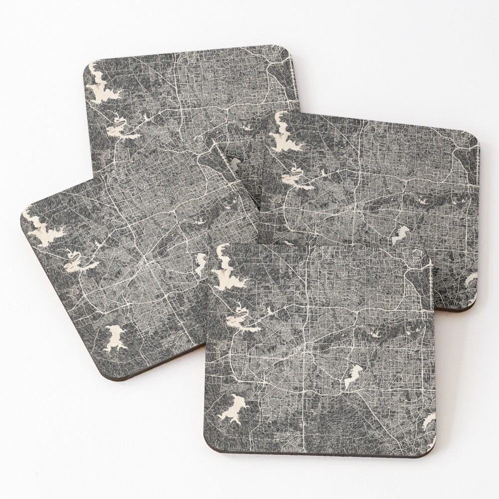 Aperçu de l'œuvre Dessous de verre (lot de 4) créée et vendue par InkMaps.