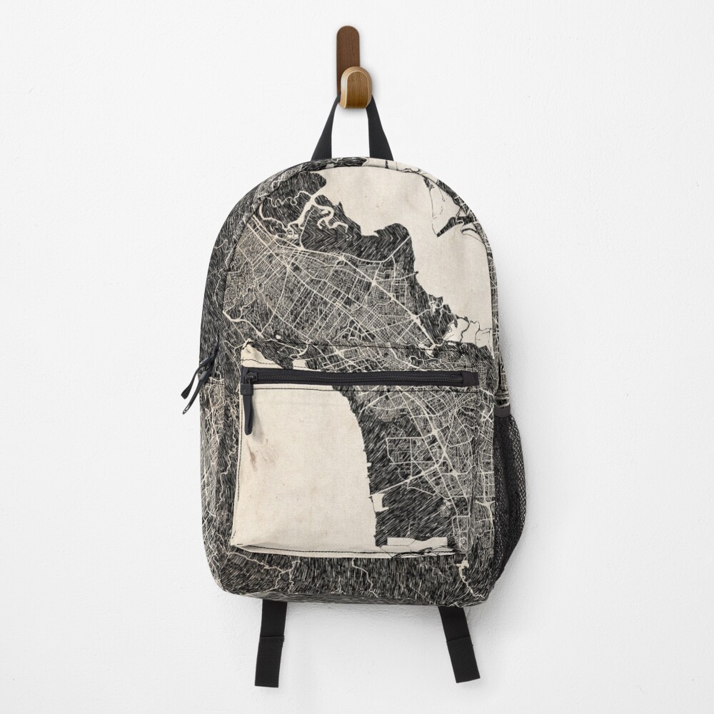 Vista previa del artículo con la obra «Mochila», diseñado y vendido por InkMaps.