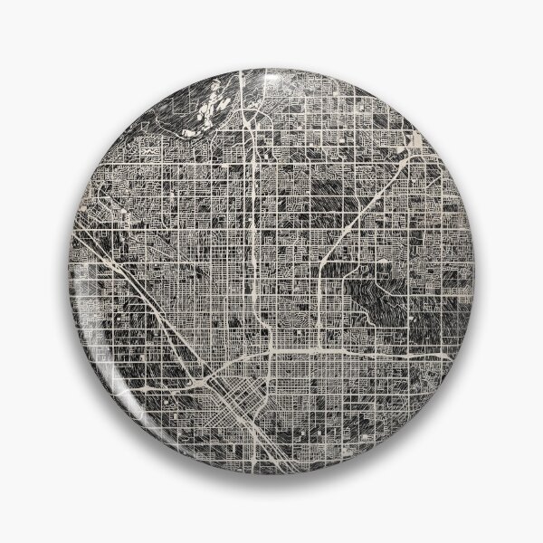 Item preview, Fresno map California ink lines 2 designed and sold by InkMaps.