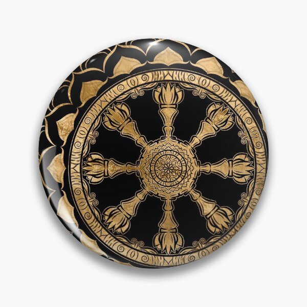Item preview, Dharma Wheel - Dharmachakra  designed and sold by k9printart.