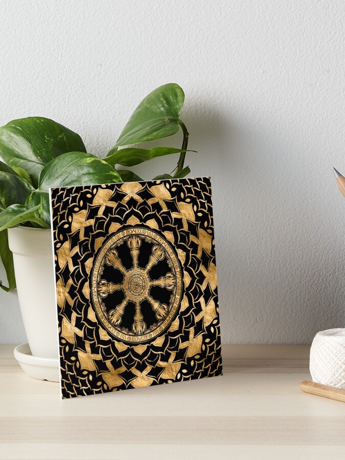 Dharma Wheel - Dharmachakra  Art Board Print for Sale by k9printart