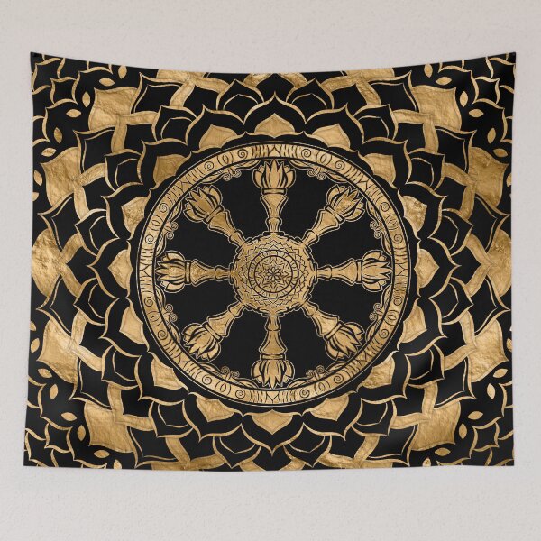 Item preview, Dharma Wheel - Dharmachakra  designed and sold by k9printart.
