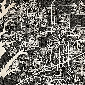 Artwork thumbnail, Frisco map Texas Ink lines by InkMaps