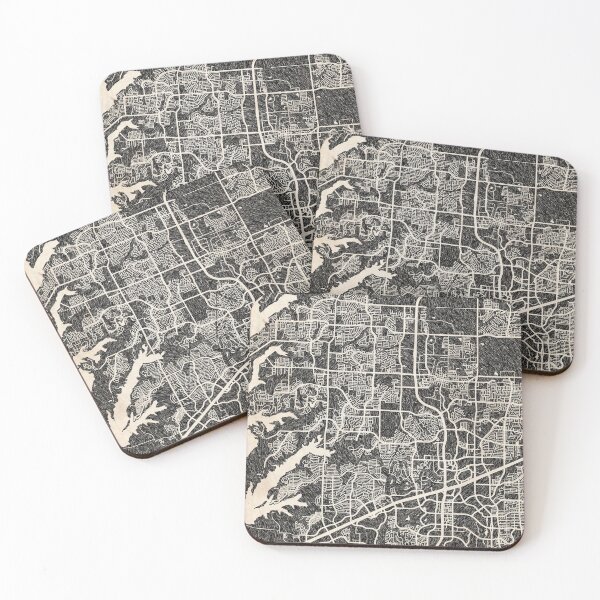 Item preview, Frisco map Texas Ink lines 2 designed and sold by InkMaps.
