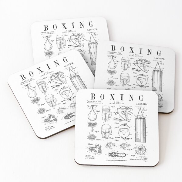 Item preview, Boxing Gloves Pugilist Boxer Vintage Patent Drawing Print designed and sold by GrandeDuc.