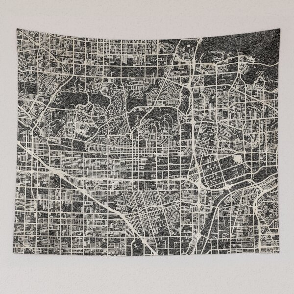 Item preview, Fullerton map California Ink lines designed and sold by InkMaps.
