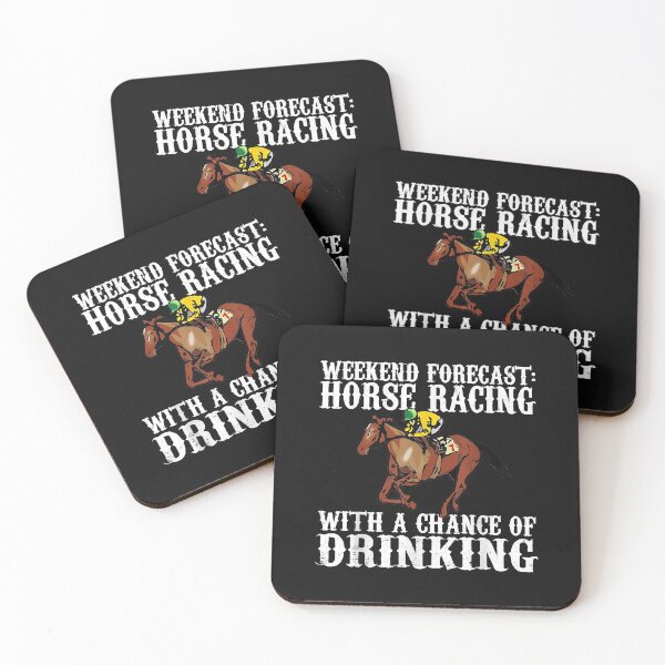 Item preview, Weekend Forecast Horse Racing Chance of Drinking Derby Gift Copy designed and sold by Vignette2323.