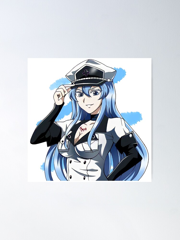 Esdeath manga Waifu : Akame ga Kill Postcard by Anna Blonwell