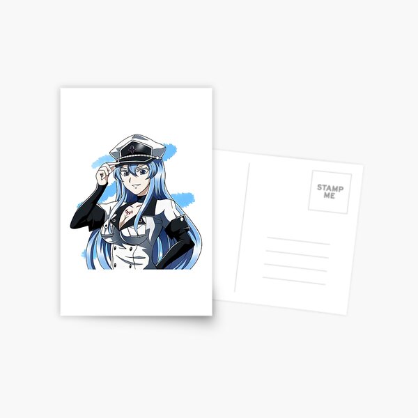 Esdeath manga Waifu : Akame ga Kill Postcard by Anna Blonwell