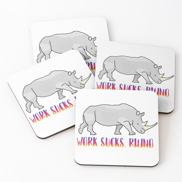 Item preview, Work Sucks, Rhino designed and sold by RevolutionInPaint.