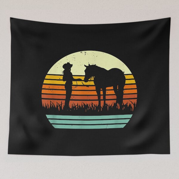 Item preview, Western Halter Horse Retro Sun Style designed and sold by Vignette2323.