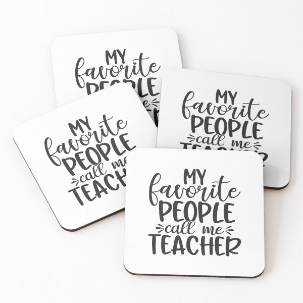 Item preview, My favorite people call me teacher - funny teacher quote/gift (black) designed and sold by PickaSticka.