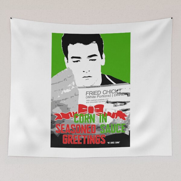 Item preview, Corn in Seasoned Sauce Greetings - lane meyer poster designed and sold by HyattCecelia.
