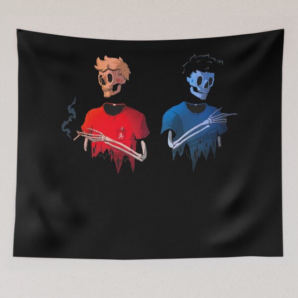 Item preview, josh A and Iamjakehill - better off dead red and blue art designed and sold by HyattCecelia.