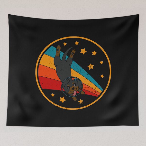 Item preview, Cute Vintage Black And Tan Coonhound Owner Retro Dog In Space designed and sold by JokeGysen.