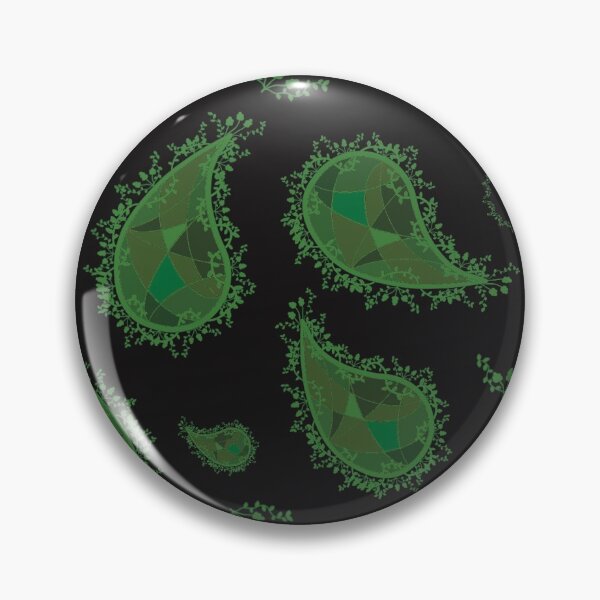 Item preview, Stained Glass Paisley - Green on Black designed and sold by KizzyW.