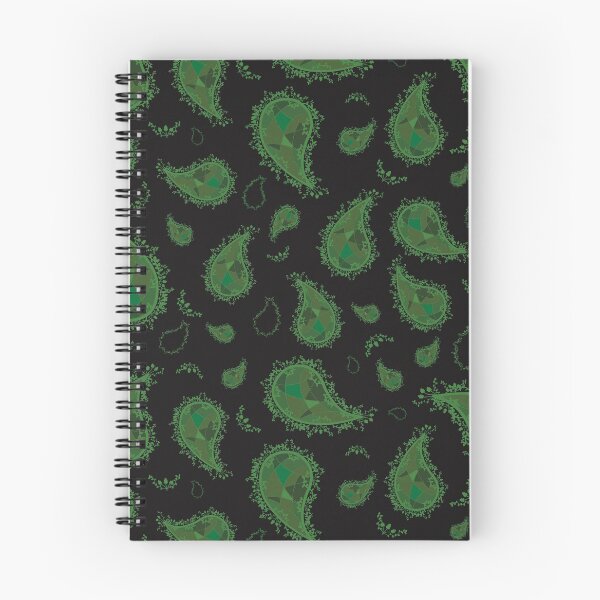 Aperçu de l'œuvre Vitrail Paisley - Vert sur Noir créée et vendue par KizzyW.