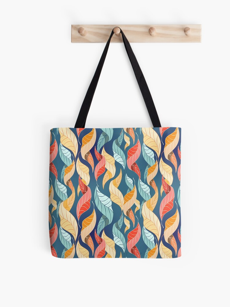 Thumbnail 1 of 2, Tote Bag, colorful autumn leaves pattern  designed and sold by Tanor.