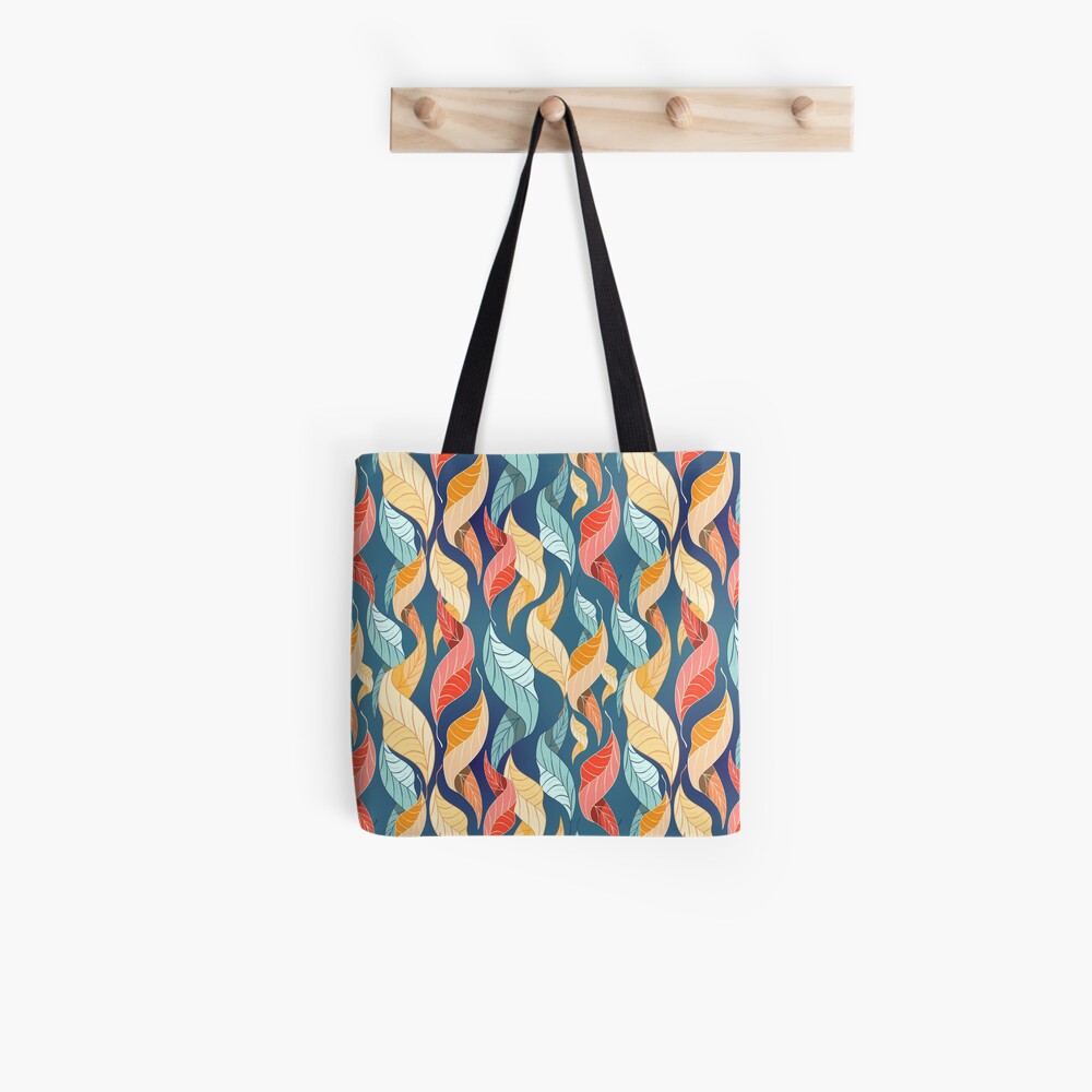 colorful autumn leaves pattern Tote Bag