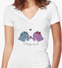 Quaggan loves you! Women's Fitted V-Neck T-Shirt