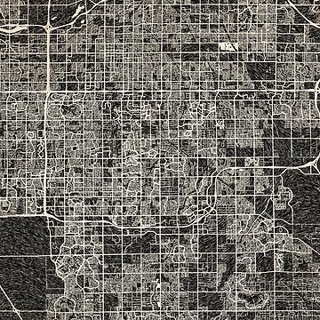 Artwork thumbnail, Gilbert map Arizona Ink lines by InkMaps