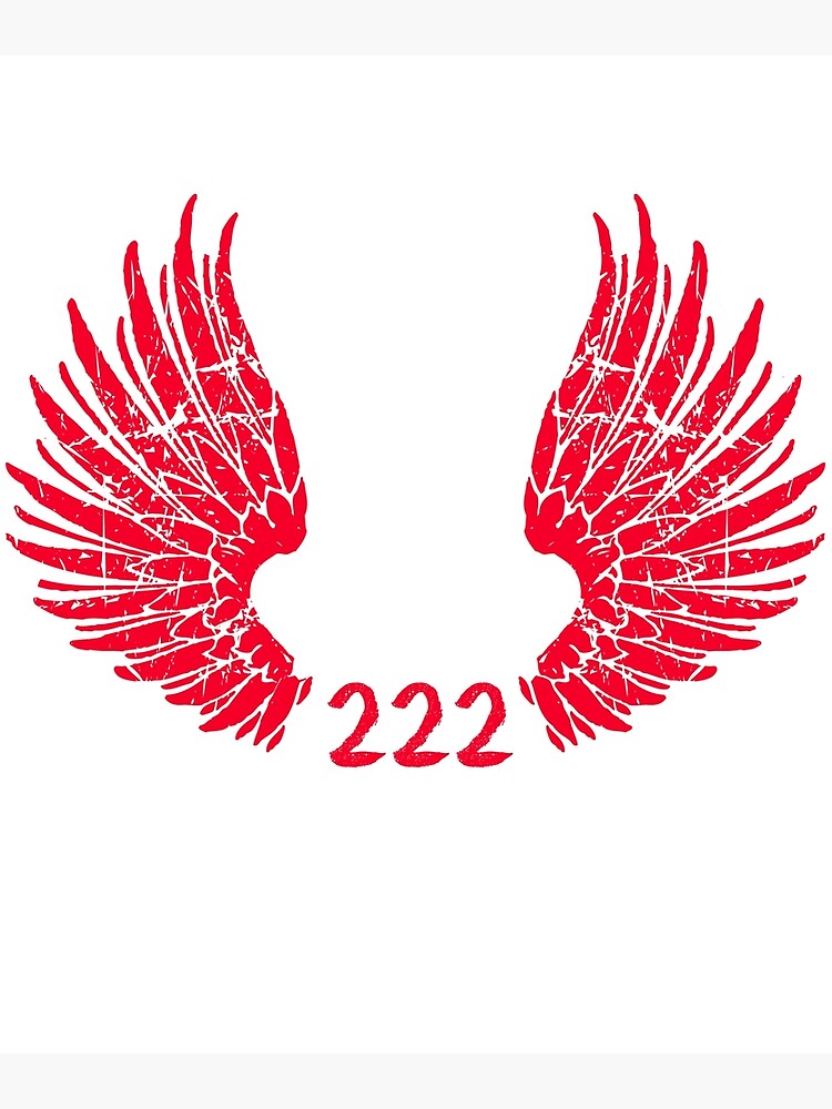 Disover 222 angel number red gift Premium Matte Vertical Poster