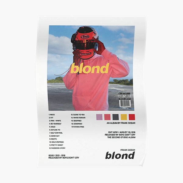 Frank Ocean Helmet Blond Poster Poster Frank Ocean Helmet Blond Poster Poster