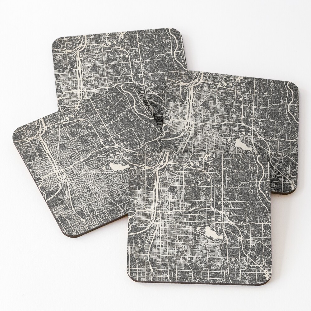 Item preview, Coasters (Set of 4) designed and sold by InkMaps.