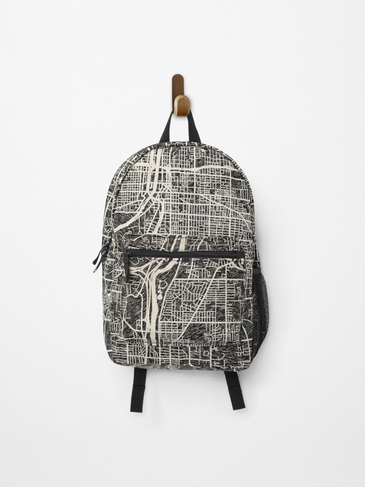 Thumbnail 1 of 3, Backpack, Grand Rapids map Michigan Ink lines designed and sold by InkMaps.