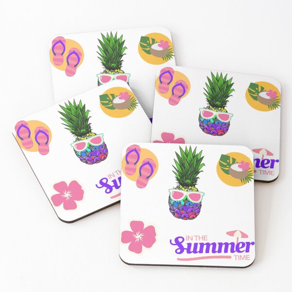 Item preview, Summer Vibes Sticker Pack | Pineapple With Sunglasses | Summer Time  designed and sold by JooArtPrints  ★★★★★.