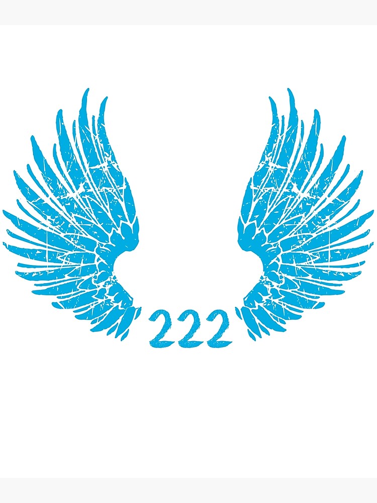 Discover 222 angel number blue gift Premium Matte Vertical Poster